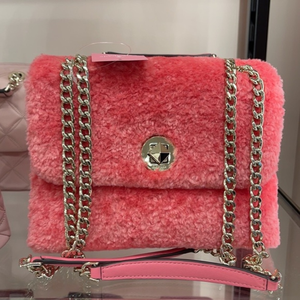 Kate Spade Natalia Foux Fur small flap crossbody